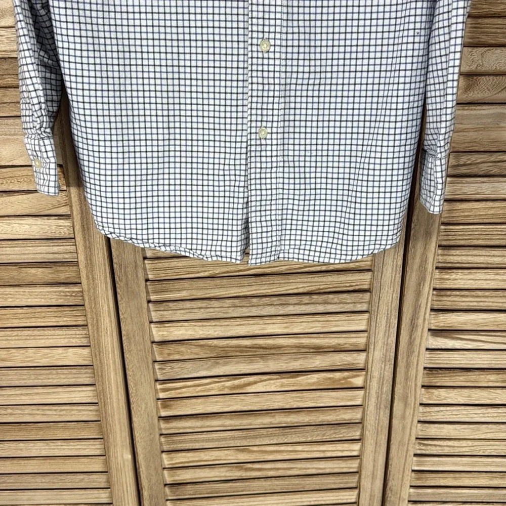 Chaps Shirts Men's White and Blue Plaid Long Sleeve Button Down Size L - Picture 6 of 14